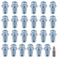 M6 X 25 Jack Nuts Petal Expansion Nut Kit 24 Pieces Zinc Plated Steel Fasteners With Phillips Insert Bit Hex Shank For Hollow 