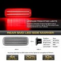 Vipmotoz Full Led Strip Rear Side Marker Lights Fender Parking Lamps Compatible With 1989-1994 Nissan S13 240sx Chrome Housing