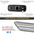 Vipmotoz Full Led Strip Rear Side Marker Lights Fender Parking Lamps Compatible With 1989-1994 Nissan S13 240sx Chrome Housing