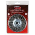 Lincoln Electric Kh305 Knotted Wire Wheel Brush 20000 Rpm 4 Diameter X 1 2 Face Width 5 Unc Arbor Pack Of 1 