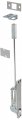 Rockwood 2840 26d Automatic Flush Bolt For Metal Doors Top Only 1 Width X 6-3 4 Length Brass Satin Chrome Plated Finish 