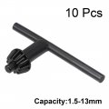 Uxcell Drill Chuck Key 12 Teeth 1 5-13mm Capacity 17 5mm Gear 6mm Dia Spanner 10pcs