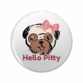 1080 Graphics Funny Hello Pitty Pit Bull Dog Lovers Resue Design Duvet Key Chain Double Sided Stainless Steel Keychain 