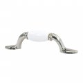 Rok 5 Pack Hardware 3 76mm Hole Sumo Arch Style Brushed Nickel White Kitchen Vanity Dresser Cabinet Pull Handle 127mm Overall 