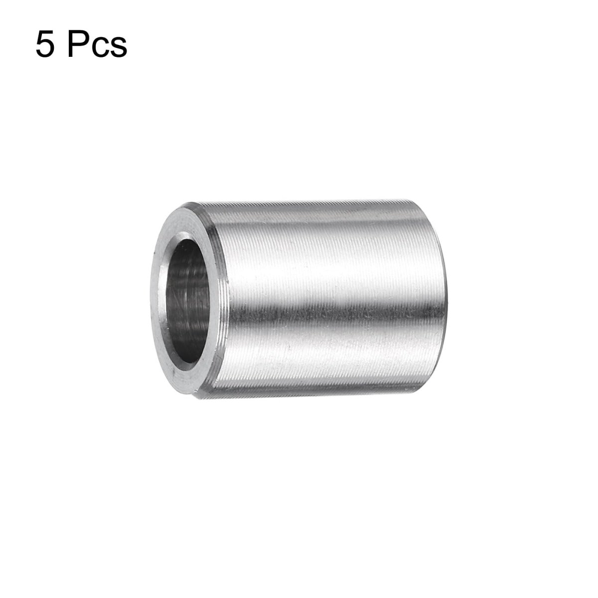 5 Pcs Stainless Steel Spacer 16 Bore X 1 2 Od 8 Length Screw Bushing Plain Finish Round Metal For Screws Bolts And Rods