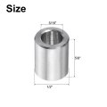 5 Pcs Stainless Steel Spacer 16 Bore X 1 2 Od 8 Length Screw Bushing Plain Finish Round Metal For Screws Bolts And Rods