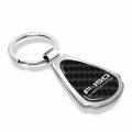 Ipick Image Made For Ford F-150 Lightning Real Black Carbon Fiber Chrome Metal Teardrop Key Chain