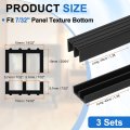 Plastic Upper And Lower Window Sliding Track Set For Glass Cabinet Closet Door 3 Sets Black Fits 1 8 In Thick Panel Ft Length