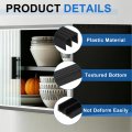 Plastic Upper And Lower Window Sliding Track Set For Glass Cabinet Closet Door 3 Sets Black Fits 1 8 In Thick Panel Ft Length