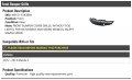 Front Bumper Cover Grille Compatible With 2012-2013 Mazda 3 Without Fog Lights Except Mazdaspeed Models