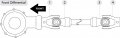 Caltric Front Drive Shaft Yoke With U-joint Compatible Yamaha Wolverine 700 Yxe700wd 2016-2017