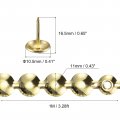 Uxcell 5pcs Upholstery Tacks Strips 1meter Glossy Decorative Nail Trims For Sofa Headboard Chair Furniture With Nails 11mm Gold