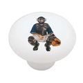 Baseball Player Catcher Decorative High Gloss Ceramic Drawer Knob 