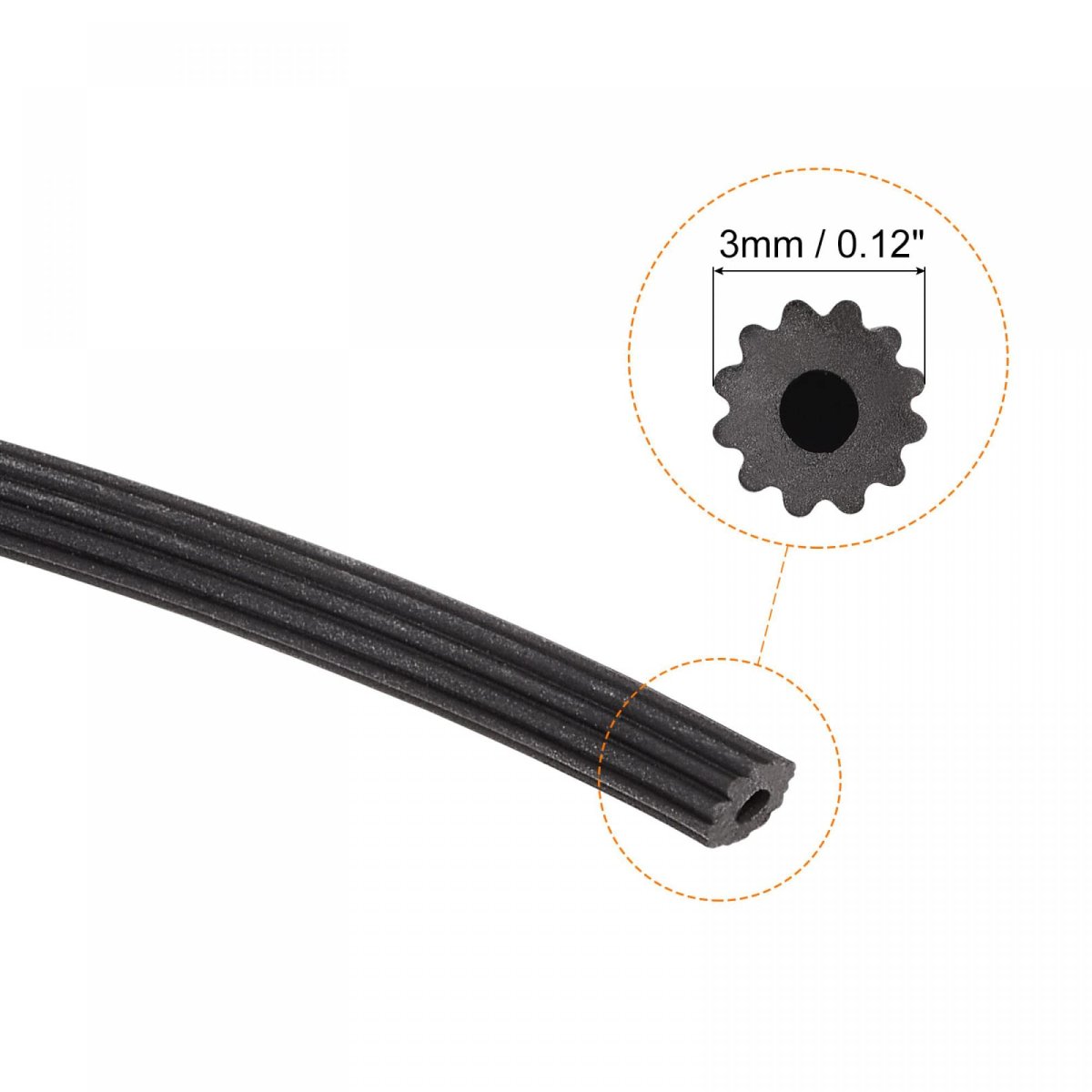 Screen Spline 7 5m 24 61ft Length Pvc Sealing Strip Window Retainer 3mm Od Black