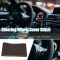 Uxcell Hand Sewn Steering Wheel Cover Stitch With Needle And Thread Universal Fit 14 6-15 2 Inch 37-38 5cm Diameter Coffee