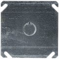 Raco 8753-5 Flat Square Cover With 1 2-inch Center Knockout 4-inch 