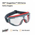 3m Gogglegear 500 Series Gg501sgaf Clear Scotchgard Anti-fog Lens