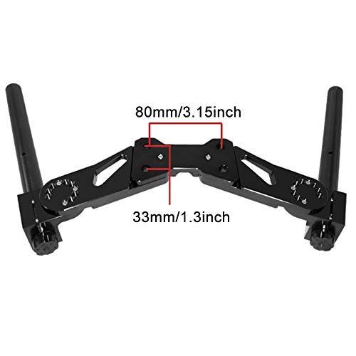 Clip On Handlebars For Honda Grom Msx125 7 8 In Motorbike Fork Tube Handle Bar Riser Racing Atv Expansion Black Aluminum Alloy