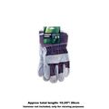 12 Pair Work Gloves Split Leather Reinforced Palm Protective Men Utility Garden 