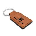 Dodge Scat Pack Full Color Rectangular Brown Leatherette Key Chain Elegant Faux Leather 3 75 In X 1 25