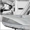 Auto Dynasty Chrome Housing Clear Corner Headlight Lamps Tool Kit Compatible With Chevy Colorado 15-17
