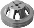R8842 Satin Aluminum Double Groove Water Pump Pulley For Big Block Chevy 6 600 In Diameter Short 