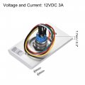 Uxcell Door Release Push Button Switch Access Control Dc 12v 3a Led Indicator Stainless Steel 86mmx50mm Panel