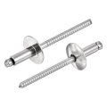 50pcs 5 32 X3 8 304 Stainless Steel Large Flange Round Head Rivets Cap Open End Blind For Construction Automotive Manufacturing 