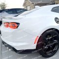 Ikon Motorsports Rear Side Marker Lights For 2016-2023 Chevy Camaro Black Housing Red Front Lamps