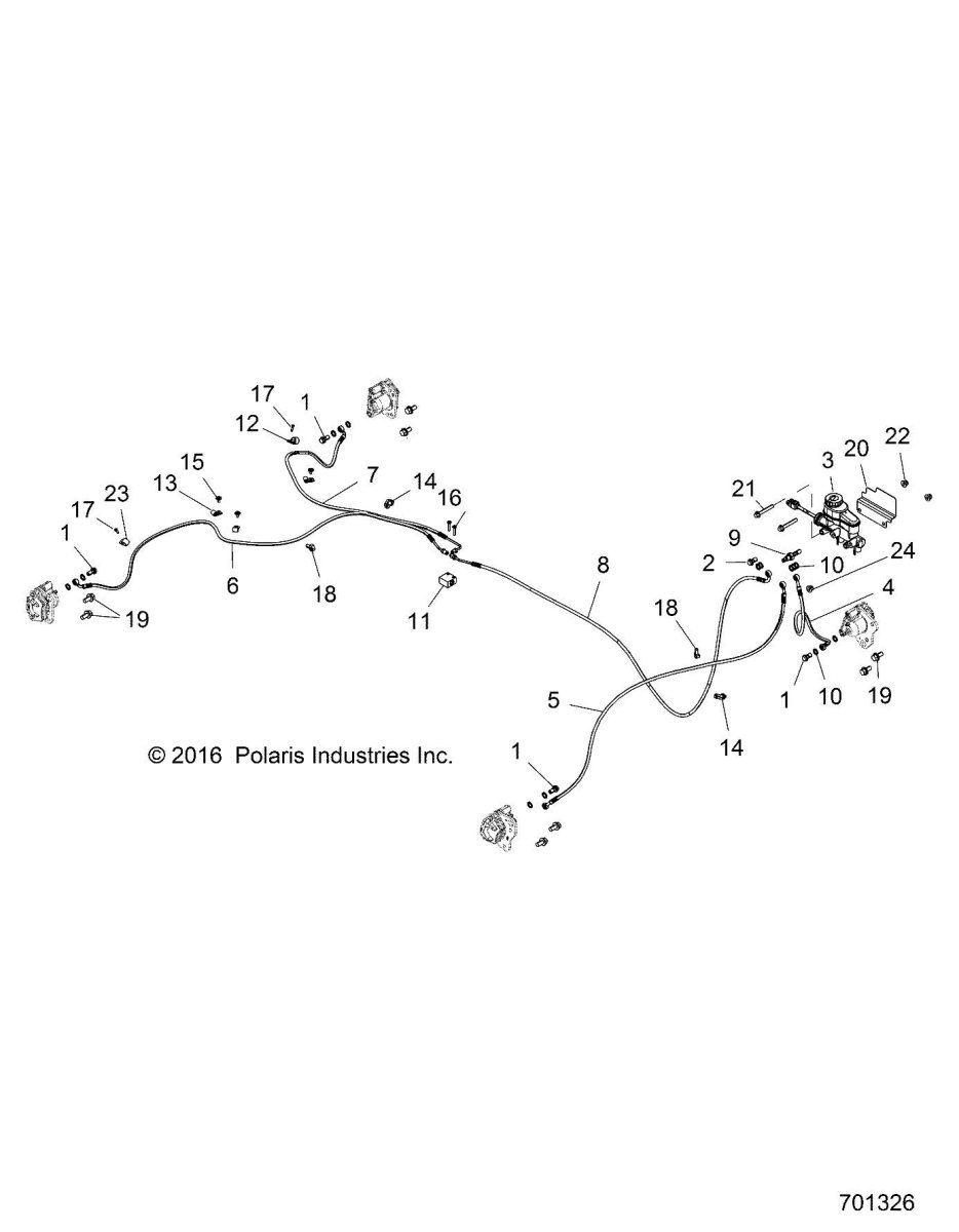 Polaris Brake Line Ranger Crew Eps Premium Full-size 570