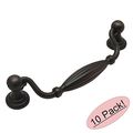 Cosmas 7122orb Oil Rubbed Bronze Country Style Cabinet Furniture Hardware Ribbed Swinging Handle Pull 5 Inch 128mm Hole Centers 