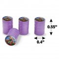 Red Panda Flowers And Birds Valve Stem Caps For Tire Rim Wheel Aluminum Purple