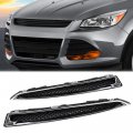 G-plus 2pcs Headlight Lower Trim Molding Grille Compatible With Ford Escape S Sport Utility 4-door 2013 2014 2015 2016
