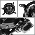 Compatible With Ford Mustang Pair Of Black Housing Clear Corner Headlights Lens Fog Lights