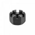 Uxcell M18x1 5mm Hexagon Slotted Nut Grade 4 8 Carbon Steel Hex Castle Nuts Black 10pcs