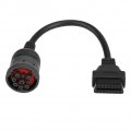 Health Gear 9 Pin To Obd2 Adapter Truck Diagnose Interface For Vehicles16 Female Plug J39 9 Obd2 