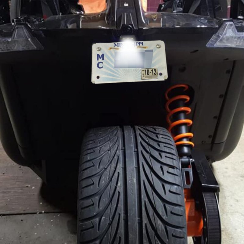 Fender Eliminator For Polaris Slingshot Base Sl Le Slr Gt 2015 To 2026 Black Aluminum Alloy With Led License Plate Light And