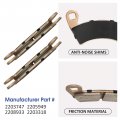 Brake Pads Sintered For Polaris General-1000 Rzr-4-900 Rzr-s4-1000 Ranger-1000 Pro-xd Ranger-crew-570 Front Rear Replacement