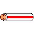 Auto And Marine Primary Electrical Wire White With Red Stripe 14 Gauge 100 Ft Copper Model 41-235-2-100 