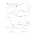 Inline Tube Replacement For 1998-04 Cadillac Seville Four-wheel Disc W Abs Mid Brake Line Kit 5pc Stainless 