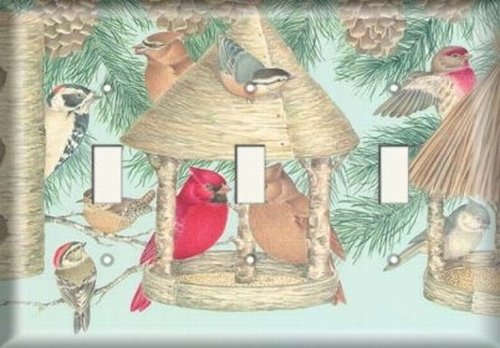 Three Switch Plate Bird Jamboree