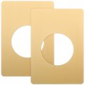 Osaladi 2 Pcs Metal Door Knob Plate Front Reinforcements Strikers Plates Plate Strike Plate Stainless Steel Baby Bedroom Loci 2