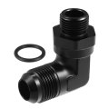 90 Degree 12an Flare To 10an Orb Port Male Fuel Pump Rail Adapter Swivel Fitting Adapters With O Ring For Car Black 