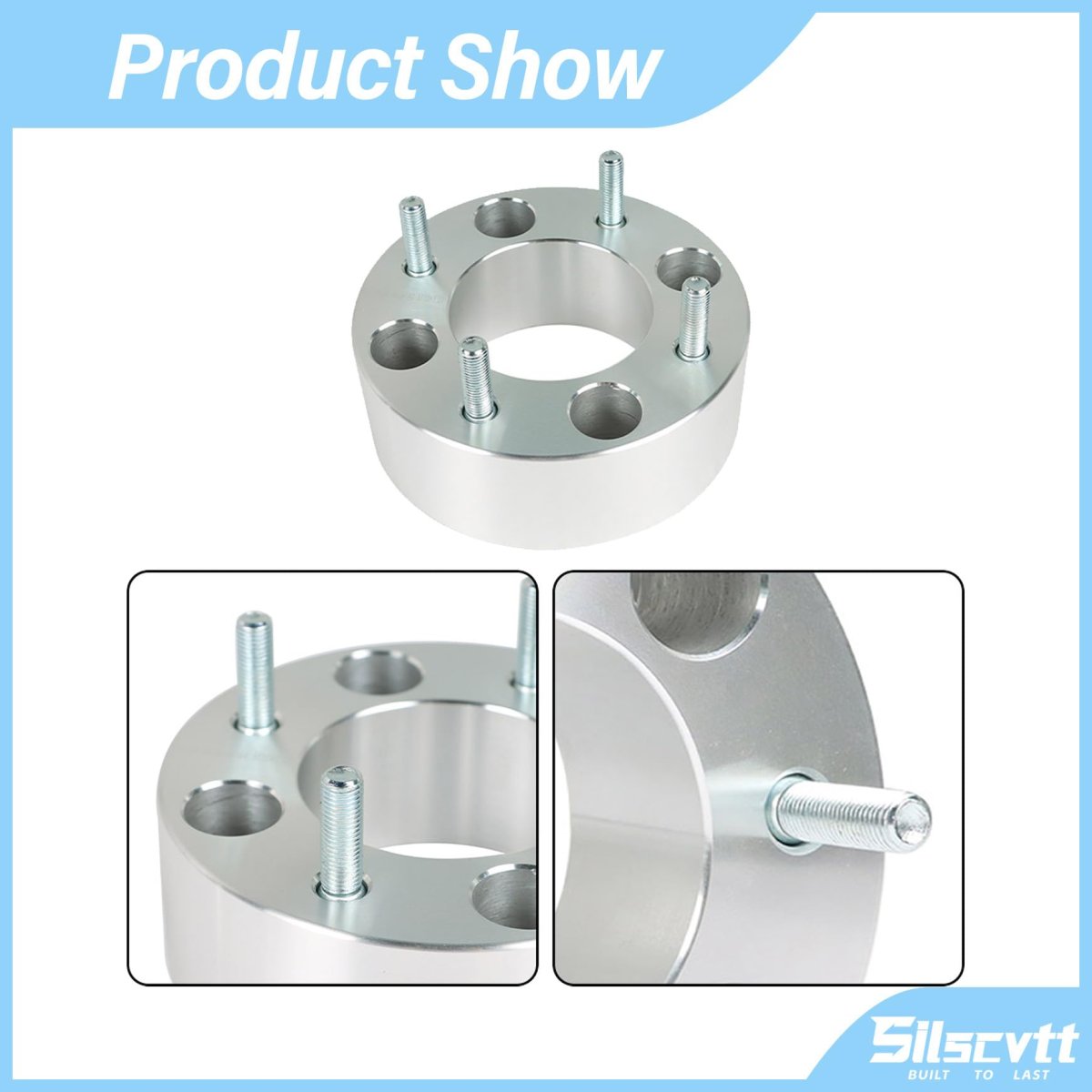 Wheel Spacers 2 In 4 X 110mm For Suzuki And Honda Silver Hub Bore 74mm Thread Size Metric 10 15 2 Pieces