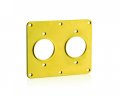 Leviton 3263-y 2-gang 1 56-inch Diameter Single Receptacle Coverplate Yellow 