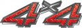 Weston Ink 4x4 Chevy Gmc Truck Style Bedside Sticker Set Decal Kit In Red Diamond Plate 