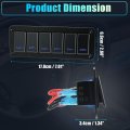 X Autohaux 6 Gang Rocker Switch Panel 3 Pin On Off Pre-wired Toggle Control Waterproof Aluminum Alloy Blue Led Light Push