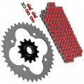 Caltric Red Drive Chain And Sprockets Kit Compatible With Honda Trx250x Fourtrax 250 2x4 1987-1992