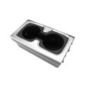 Wocch Cup Holder Center Console Dual Cupholder For Gmc Sierra Chevy Silverado 1500 2500hd 3500hd 23467147 Silver