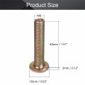Mromax M8 X 40mm Carbon Steel Male Thread Phillips Flat Head Bolt Screw Full Suitable For Double Bed Furniture Tv Rack Wall